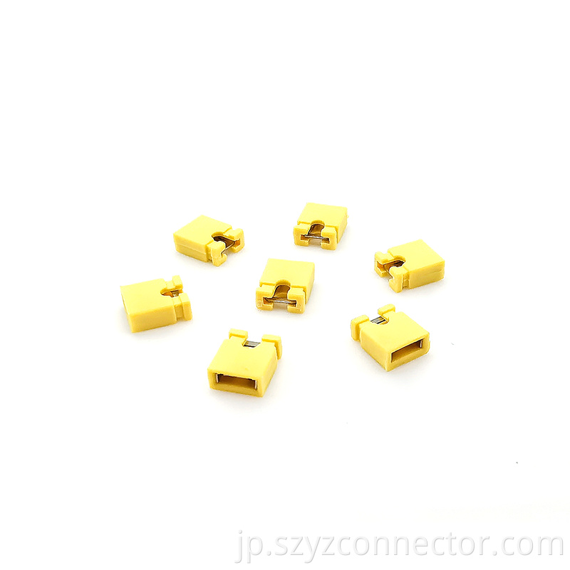2.54 黄色の短絡キャップ コネクタ 2.54 Yellow Short Circuit Cap Connector